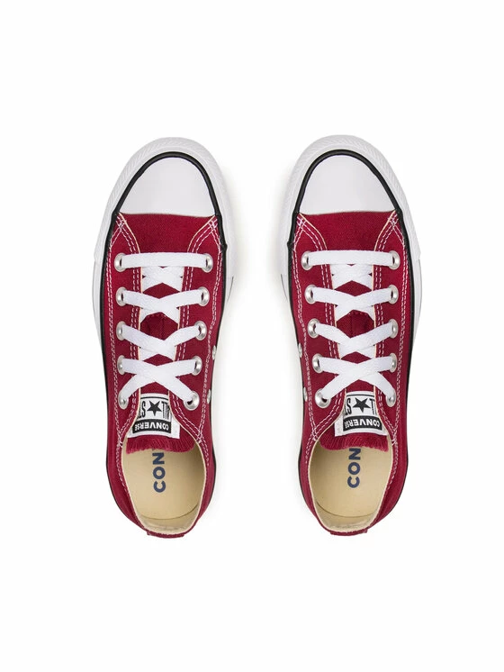 Το φθηνότερο 🌟 Converse Άνδρες Παπούτσια Πεζοπορίας 👟 Sneakers All Star Ox M9691C Μπορντό 💯 - Image 6