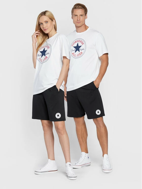 Flash Sale 🔥 Converse T-shirts T-Shirt Unisex Core Chuck Patch 10024064-A01 Λευκό Regular Fit ✨ - Image 2