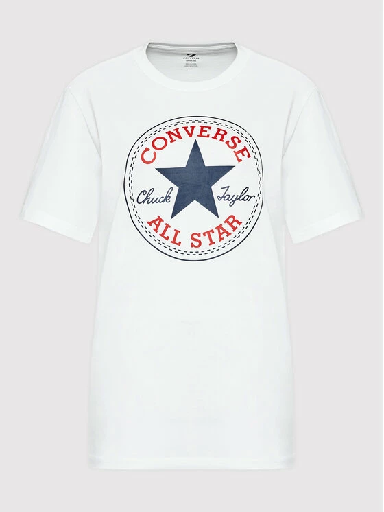 Flash Sale 🔥 Converse T-shirts T-Shirt Unisex Core Chuck Patch 10024064-A01 Λευκό Regular Fit ✨ - Image 5
