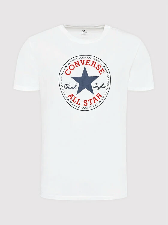 Flash Sale 🔥 Converse T-shirts T-Shirt Unisex Core Chuck Patch 10024064-A01 Λευκό Regular Fit ✨ - Image 6