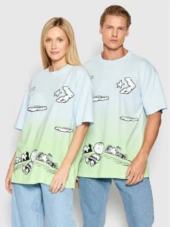 Η καλύτερη συμφωνία 🎁 Converse T-shirts T-Shirt Unisex PEANUTS Cloud ⌚ Watching 10024375-A01 Μπλε Oversize 👏