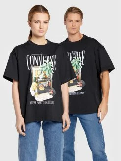Flash Sale 🔥 Converse T-shirts T-Shirt Unisex Hidden Treasures Graphic 10023785-A04 Μαύρο Loose Fit 💯