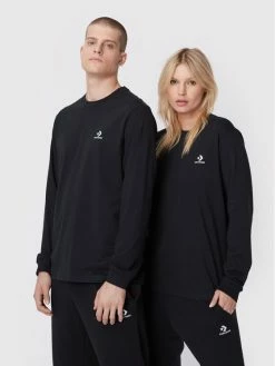 Φτηνός 🎉 Converse Μπλουζάκια Longsleeve Unisex Go-To 10023872-A02 Μαύρο Standard Fit ⌛