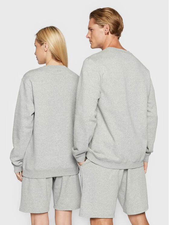 Flash Sale 🎁 Converse Άνδρες Μπλούζες Χωρίς Φερμουάρ Μπλούζα Unisex Go-To Embroidered Star Chevron 10024510-A03 Γκρι Standard Fit ⭐ - Image 3