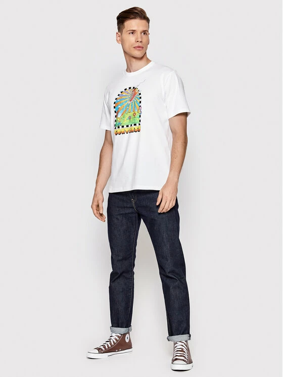 Best Pirce 🎉 Converse Άνδρες T-shirts T-Shirt New Heights Graphic 10023461-A01 Λευκό Standard Fit 😉 - Image 2