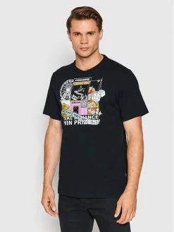 Ολοκαίνουργιο 🛒 Converse Άνδρες T-shirts T-Shirt 10023457-A01 Μαύρο Standard Fit 😀