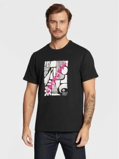 Συμφωνίες 🤩 Converse Άνδρες T-shirts T-Shirt 10023992-A01 Μαύρο Standard Fit 💯