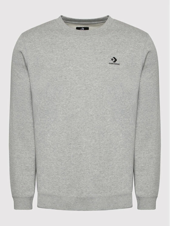 Flash Sale 🎁 Converse Άνδρες Μπλούζες Χωρίς Φερμουάρ Μπλούζα Unisex Go-To Embroidered Star Chevron 10024510-A03 Γκρι Standard Fit ⭐ - Image 6