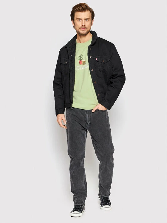 Best Pirce 🧨 Converse Άνδρες T-shirts T-Shirt Road Trip Graphic 10023266-A03 Πράσινο Loose Fit 🔔 - Image 2