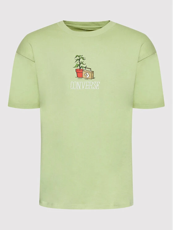 Best Pirce 🧨 Converse Άνδρες T-shirts T-Shirt Road Trip Graphic 10023266-A03 Πράσινο Loose Fit 🔔 - Image 5