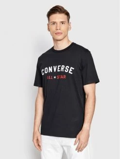 Καλύτερη πώληση 🎁 Converse Άνδρες T-shirts T-Shirt All Varsity Graphic 10023260-A02 Μαύρο Standard Fit 🎁