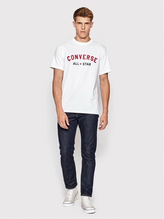 Κουπόνι 👍 Converse Άνδρες T-shirts T-Shirt All Varsity Graphic 10023260-A01 Λευκό Standard Fit 🛒 - Image 2