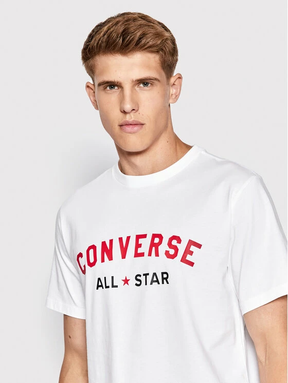 Κουπόνι 👍 Converse Άνδρες T-shirts T-Shirt All Varsity Graphic 10023260-A01 Λευκό Standard Fit 🛒 - Image 4