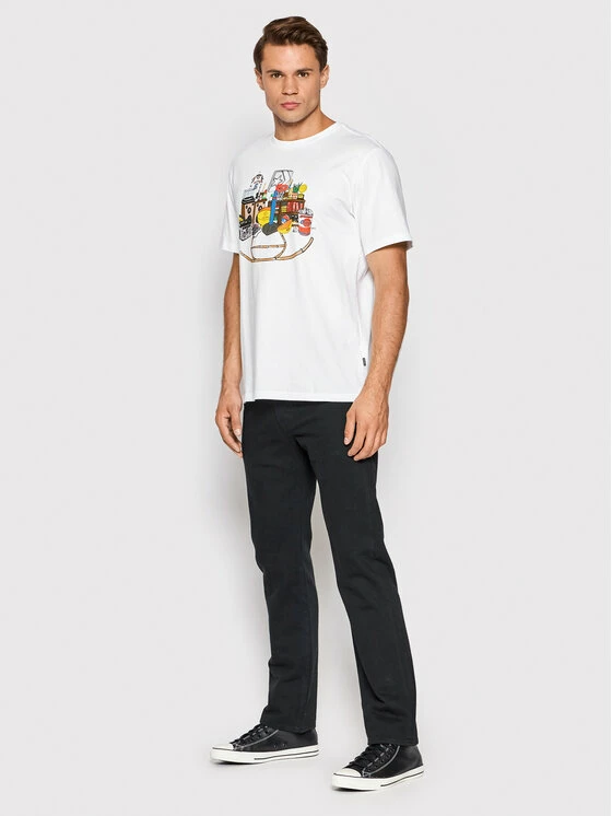 Συμφωνίες 🤩 Converse Άνδρες T-shirts T-Shirt Throwback 10023259-A03 Λευκό Standard Fit 😍 - Image 2