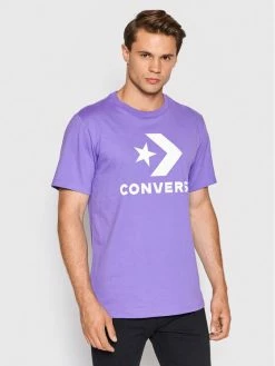 Αγορά 👏 Converse Άνδρες T-shirts T-Shirt Star Chevron 10018568-A31 Μωβ Standard Fit 💯