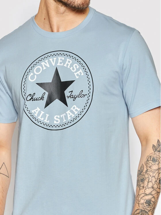 Προώθηση 🛒 Converse Άνδρες T-shirts T-Shirt Chuck Patch 10007887-A58 Μπλε Standard Fit ❤️ - Image 4