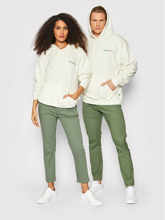 Εκπτωση 🧨 Converse Άνδρες Μπλούζες Χωρίς Φερμουάρ Μπλούζα Unisex 10023949-A01 Μπεζ Relaxed Fit 🥰