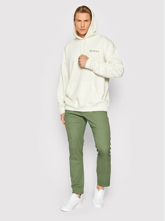 Εκπτωση 🧨 Converse Άνδρες Μπλούζες Χωρίς Φερμουάρ Μπλούζα Unisex 10023949-A01 Μπεζ Relaxed Fit 🥰 - Image 2