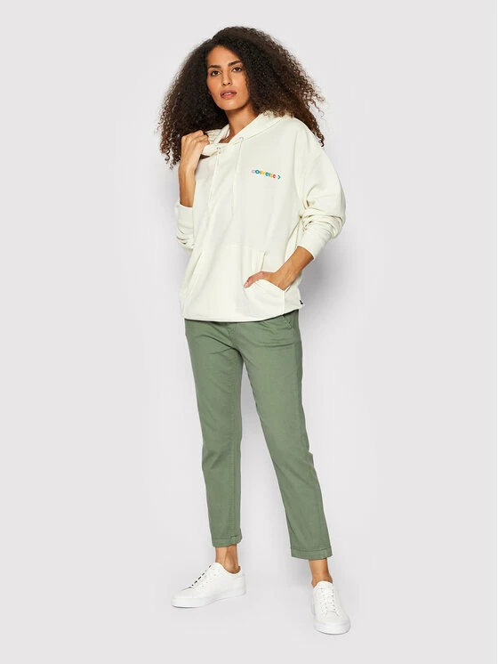 Εκπτωση 🧨 Converse Άνδρες Μπλούζες Χωρίς Φερμουάρ Μπλούζα Unisex 10023949-A01 Μπεζ Relaxed Fit 🥰 - Image 3