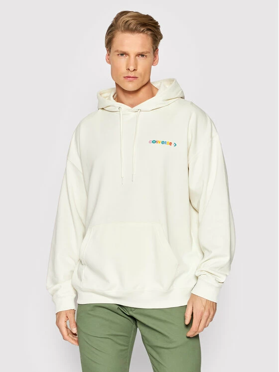 Εκπτωση 🧨 Converse Άνδρες Μπλούζες Χωρίς Φερμουάρ Μπλούζα Unisex 10023949-A01 Μπεζ Relaxed Fit 🥰 - Image 6