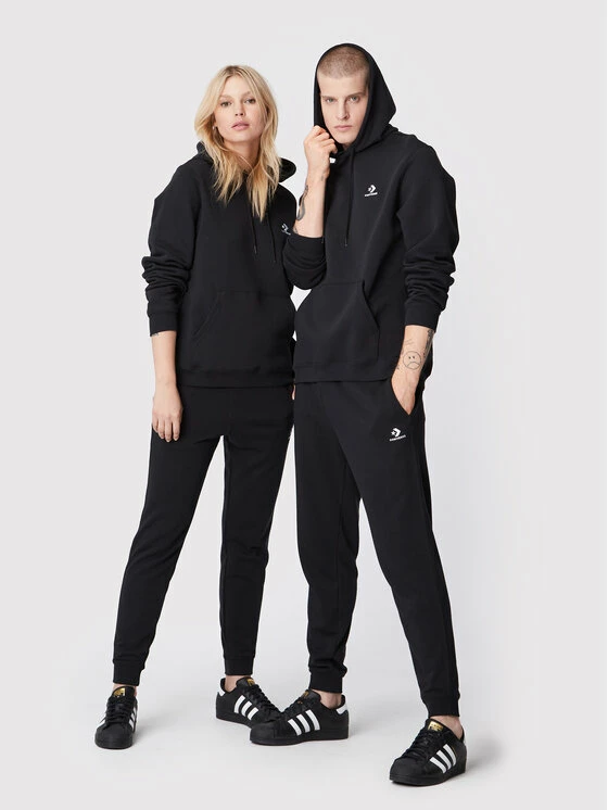 Πολύ καλή προσφορά 👏 Converse Άνδρες Μπλούζες Χωρίς Φερμουάρ Μπλούζα Unisex Embroidered Star Chevron 10024509-A02 Μαύρο Standard Fit 🔥 - Image 2