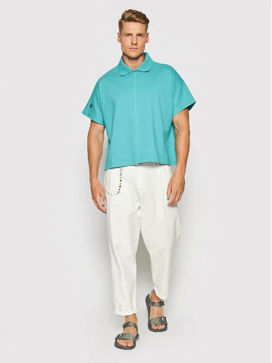 Προώθηση 🌟 Converse Μπλούζες Polo Polo Unisex Shapes Wide 10021531-A02 Πράσινο Oversize ⌛ - Image 3