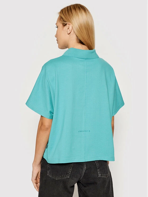 Προώθηση 🌟 Converse Μπλούζες Polo Polo Unisex Shapes Wide 10021531-A02 Πράσινο Oversize ⌛ - Image 4