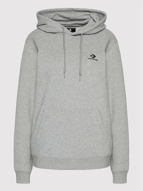 Το φθηνότερο 🤩 Converse Άνδρες Μπλούζες Χωρίς Φερμουάρ Μπλούζα Unisex Go-To Embroidered Star Chevron 10024509-A06 Γκρι Standard Fit 🔔 - Image 5