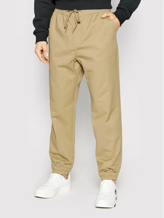 Προώθηση 🌟 Converse Άνδρες Παντελόνια Joggers Jogger Go To Canvas 10023502-A03 Μπεζ Relaxed Fit 🤩