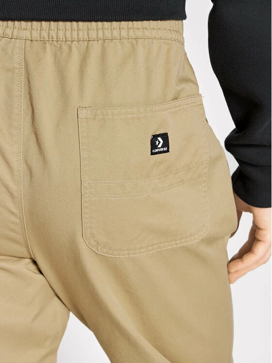 Προώθηση 🌟 Converse Άνδρες Παντελόνια Joggers Jogger Go To Canvas 10023502-A03 Μπεζ Relaxed Fit 🤩 - Image 4