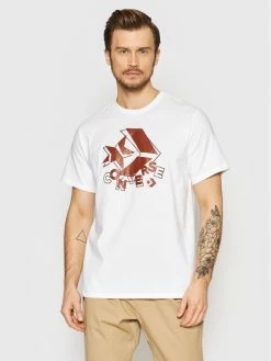 Πολύ καλή προσφορά ✔️ Converse Άνδρες T-shirts T-Shirt 10022944-A02 Λευκό Standard Fit 👏