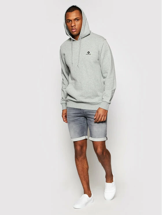 Προώθηση 🌟 Converse Άνδρες Μπλούζες Χωρίς Φερμουάρ Μπλούζα Embroidered 10020343-A06 Γκρι Regular Fit ⭐ - Image 2