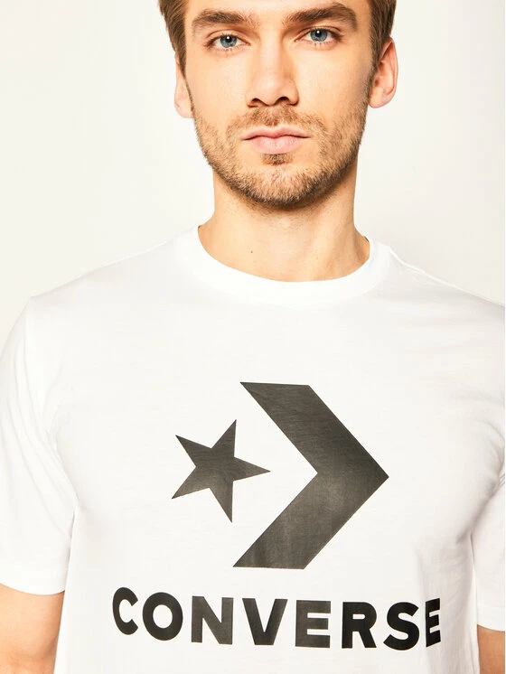 Καλύτερη πώληση 🛒 Converse Άνδρες T-shirts T-Shirt Star Chevron 10018568-A02 Λευκό Regular Fit 🎉 - Image 4