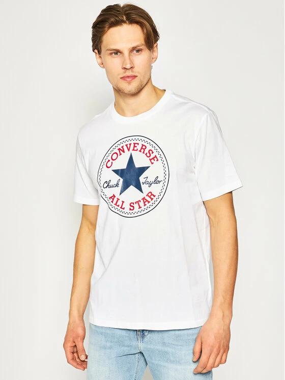 Το φθηνότερο 🌟 Converse Άνδρες T-shirts T-Shirt Chuck Pack 10007887-A04 Λευκό Regular Fit 😉