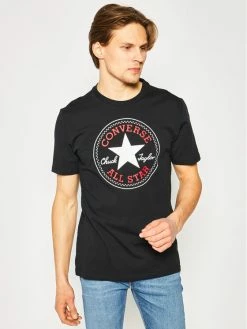 Flash Sale 🎁 Converse Άνδρες T-shirts T-Shirt Chuck Pack 10007887-A01 Μαύρο Regular Fit 🔥