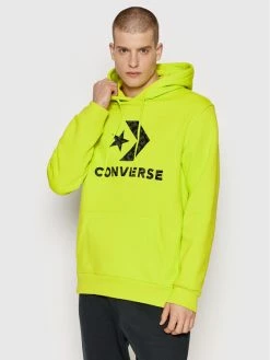 Τοπ 10 👍 Converse Άνδρες Μπλούζες Χωρίς Φερμουάρ Μπλούζα Cheeta Star Chevron 10023445-A02 Πράσινο Regular Fit 🌟