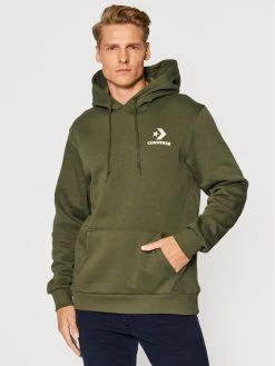 Το φθηνότερο 🤩 Converse Άνδρες Μπλούζες Χωρίς Φερμουάρ Μπλούζα 10023141-A02 Πράσινο Regular Fit 🤩