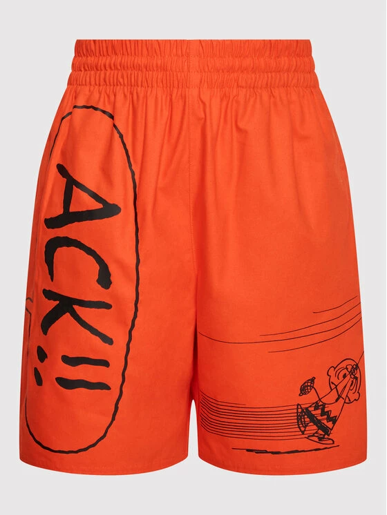 Ολοκαίνουργιο ✨ Converse Υφασμάτινα Σορτς Σορτς υφασμάτινο Unisex PEANUTS 10024377-A01 Κόκκινο Relaxed Fit 🔔 - Image 6