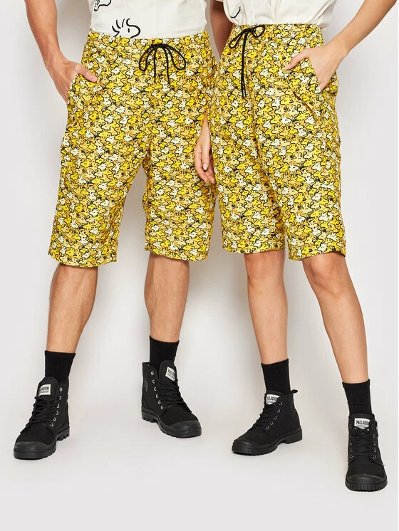 Η καλύτερη συμφωνία 😉 Converse Άνδρες Αθλητικά Σορτς Αθλητικό σορτς Unisex PEANUTS Shapes 10024382-A01 Κίτρινο Regular Fit 🛒