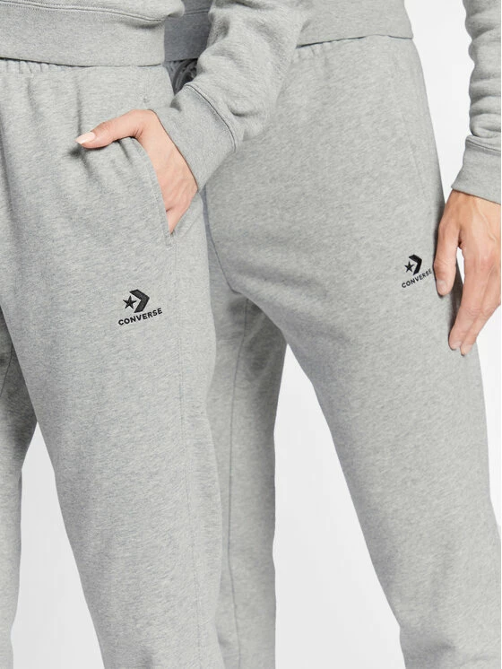 Flash Sale 🧨 Converse Άνδρες Παντελόνια Φόρμας Παντελόνι φόρμας Unisex Core 10023873-A02 Γκρι Regular Fit 💯 - Image 4