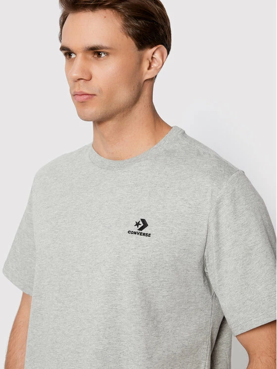 Flash Sale 😍 Converse Άνδρες T-shirts T-Shirt 10023876-A05 Γκρι Standard Fit 👍 - Image 4