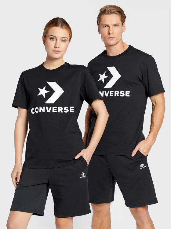 Προϋπολογισμός ❤️ Converse T-shirts T-Shirt Unisex Star Chevron 10024067-A01 Μαύρο Regular Fit ❤️ - Image 2