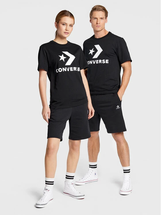 Προϋπολογισμός ❤️ Converse T-shirts T-Shirt Unisex Star Chevron 10024067-A01 Μαύρο Regular Fit ❤️ - Image 3