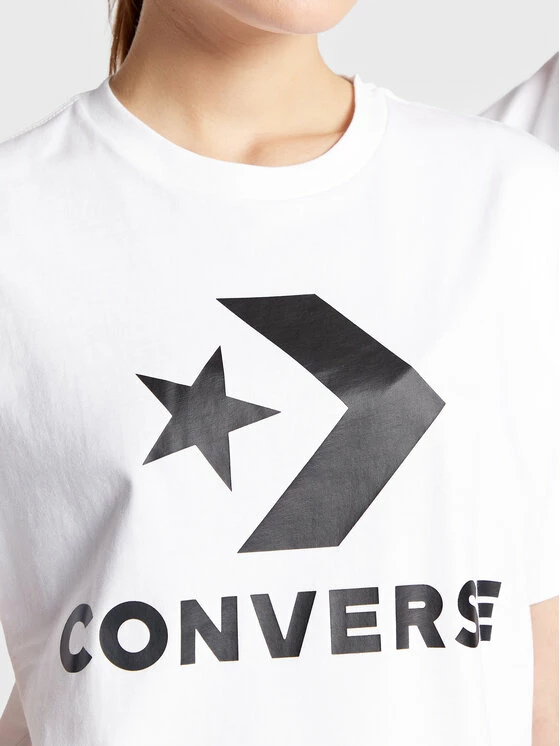 Κουπόνι 🔔 Converse T-shirts T-Shirt Unisex Star Chevron 10024067-A02 Λευκό Regular Fit ⌛ - Image 5