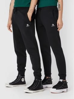 ΧΟΝΔΡΙΚΟ ΕΜΠΟΡΙΟ ❤️ Converse Άνδρες Παντελόνια Φόρμας Παντελόνι φόρμας Unisex Go-To Embroidered Star Chevron 10024521-A01 Μαύρο Standard Fit ⭐