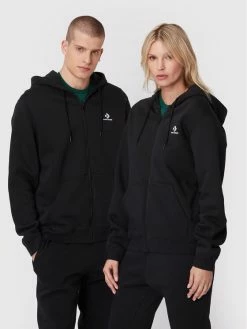 Best Pirce 🧨 Converse Άνδρες Μπλούζες Με Κουκούλα Μπλούζα Unisex Go-To Embroidered Star Chevron 10024511-A01 Μαύρο Standard Fit ❤️