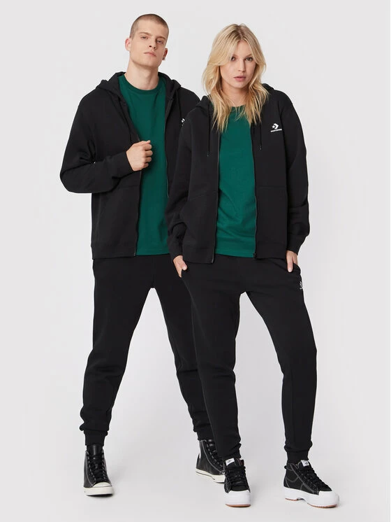 Best Pirce 🧨 Converse Άνδρες Μπλούζες Με Κουκούλα Μπλούζα Unisex Go-To Embroidered Star Chevron 10024511-A01 Μαύρο Standard Fit ❤️ - Image 2