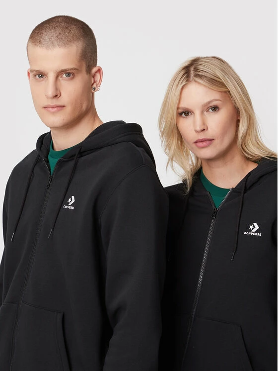 Best Pirce 🧨 Converse Άνδρες Μπλούζες Με Κουκούλα Μπλούζα Unisex Go-To Embroidered Star Chevron 10024511-A01 Μαύρο Standard Fit ❤️ - Image 4